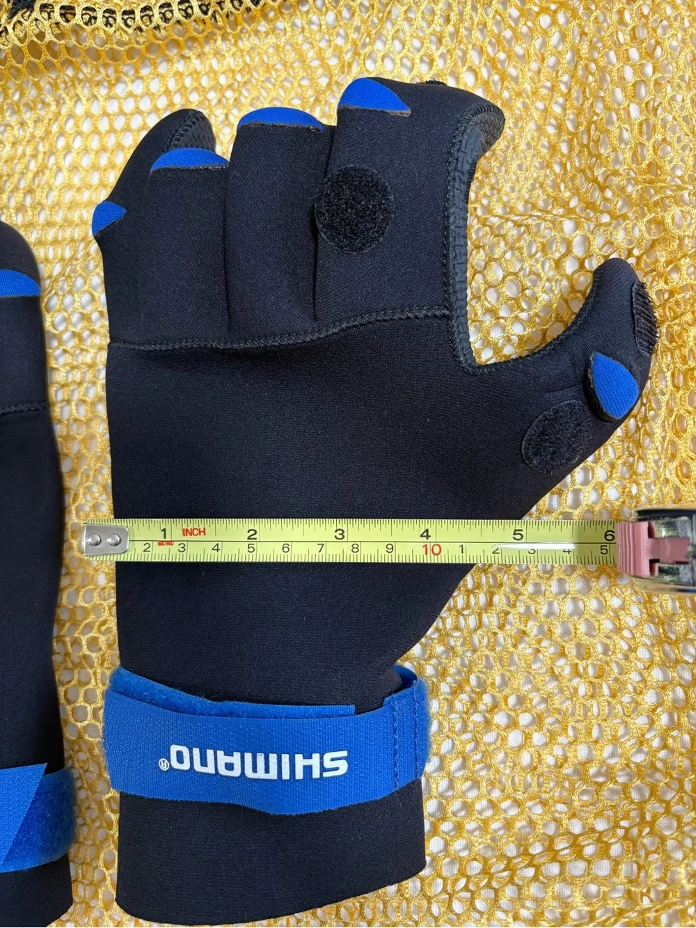 Shimano Neoprene Gloves with Thumb  and Index Finger Holes with Velcro Fasteners